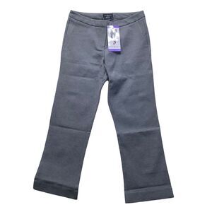 NWT Max & Mia XS Heather Grey Capri Stretch Pull On Pants Front Zip Women's Pant